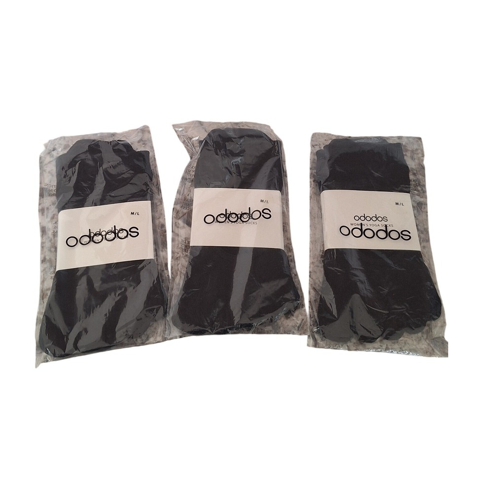 3 Pairs Ododos‎  Socks Size M-L Brand New Unisex Black